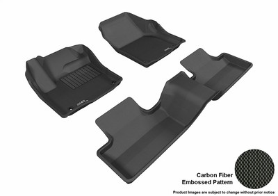 3D Maxpider Complete Set Custom Fit All-Weather Floor Mat For Select Land Rover Range Rover Evoque Models - Kagu Rubber (Black) (842132019976)