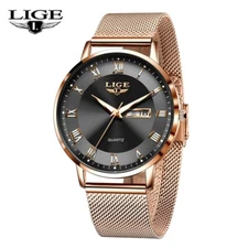 Classic Men Women Watch Quartz Luminous Date 3ATM Waterproof Ladies Wrist Watch