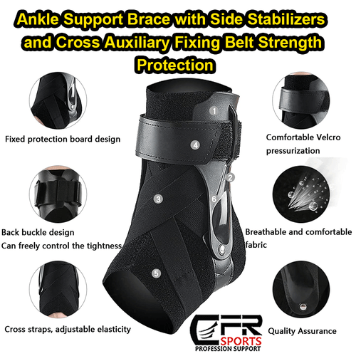 Sprunggelenkbandage Kompression Stabilisator Unterstützung Fuß Fasziitis Verletzung Schmerzlinderung CFR - Bild 3 von 19