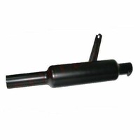 FüR Royal Enfield 500 Kurz Auspuff Silencer Schwarz Pulver Beschichtet BüGel S2U