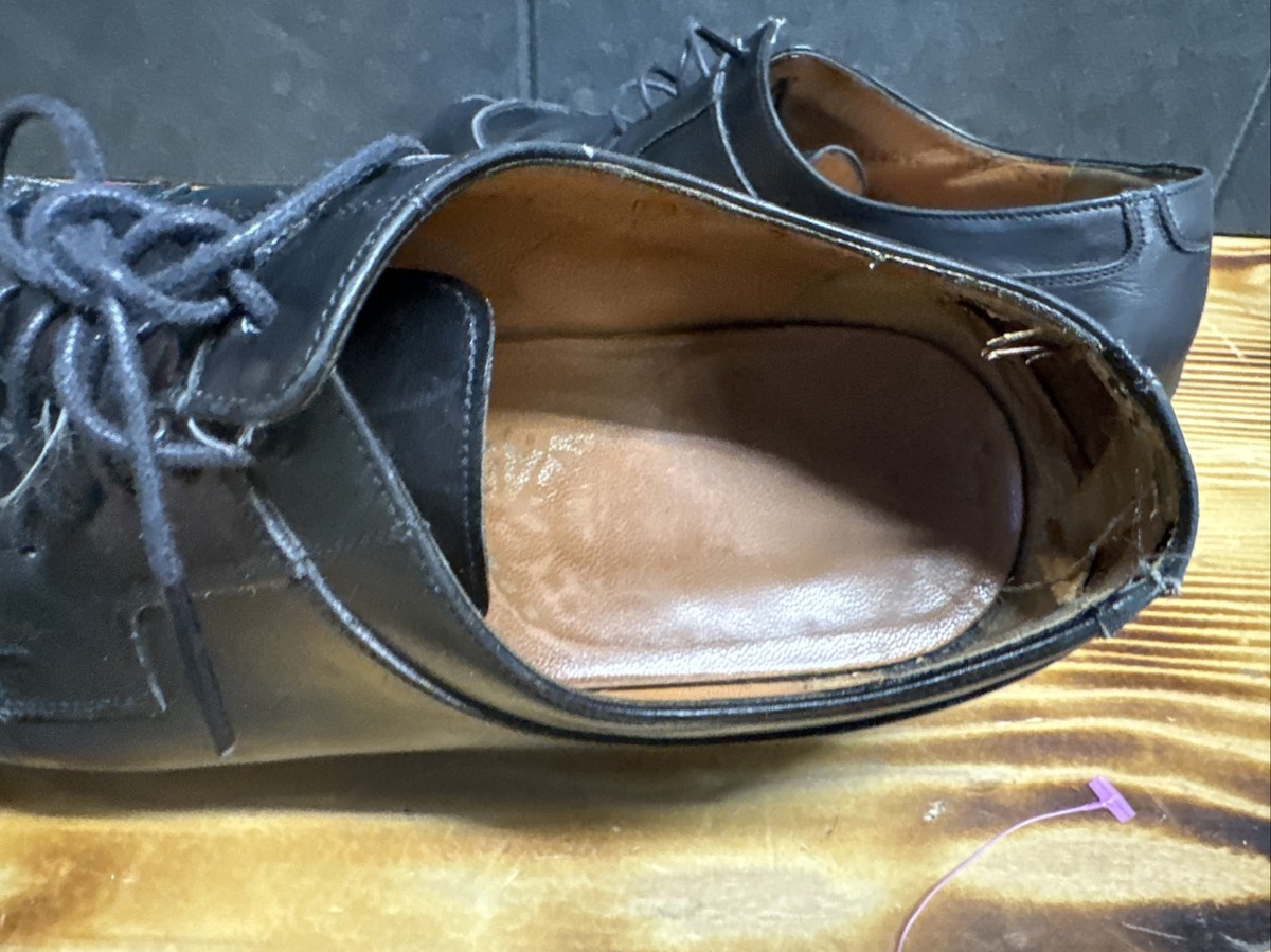 Vintage Salvatore Ferragamo Men Shoes Slip On Black Leather Size 7EE Made Italy Salvatore Ferragamo Shoes for Men - Vestiaire Collective main image 3