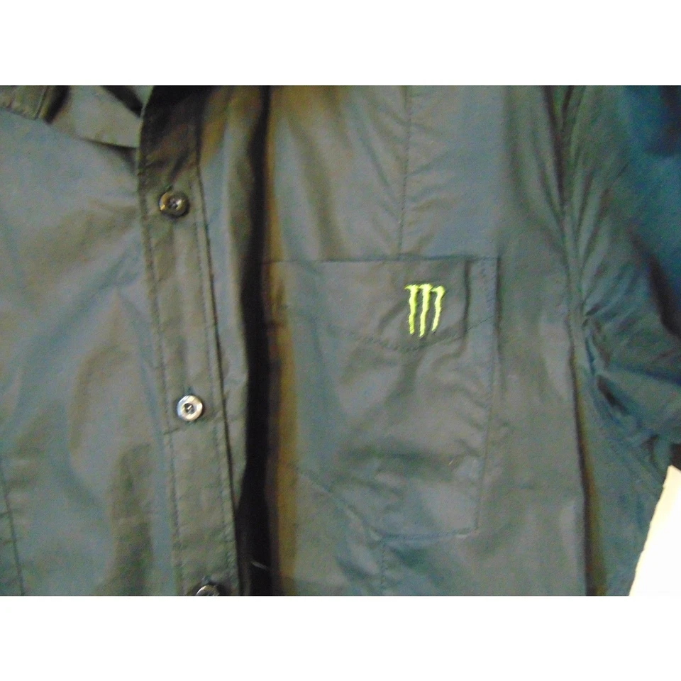 Monster Мужская рубашка на пуговицах с короткими рукавами Sz XL отличном состоянии хлопок смесь - Изображение 2 из 4