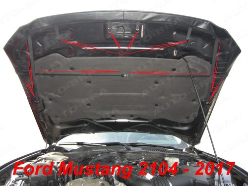 Sujetador Bonnet para Ford Mustang año 2014 - 2017 protección contra impactos de piedras capó tuning - Imagen 4 de 4