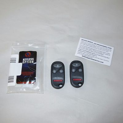 KEYLESSOPTION KEYLESS ENTRY REMOTE CONTROL CAR KEY FOB 4 BUTTON (PACK OF TWO)