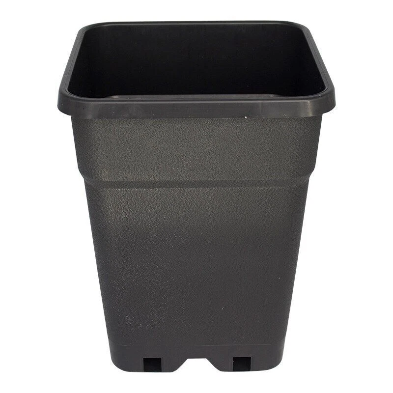 Black Square Plastic Gardening Pots 3.5L 5L 6.5L 7L 11L 14L 18L 25L - Image 3 of 4
