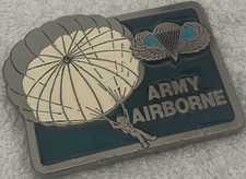 Army Airborne Belt Buckle with Parachute Paratrooper Unbranded