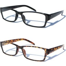 Clear Lens Glasses Retro Vintage Style 60's Fashion Rectangular Nerd Polite New