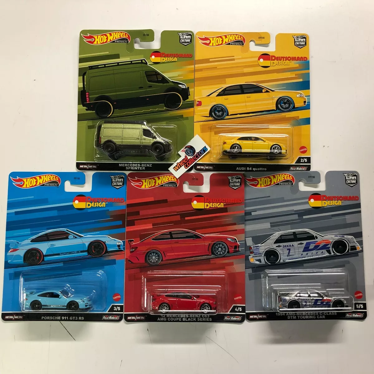 5 Car Set Deutschland Design 2022 Hot Wheels Car Culture Case K AE10
