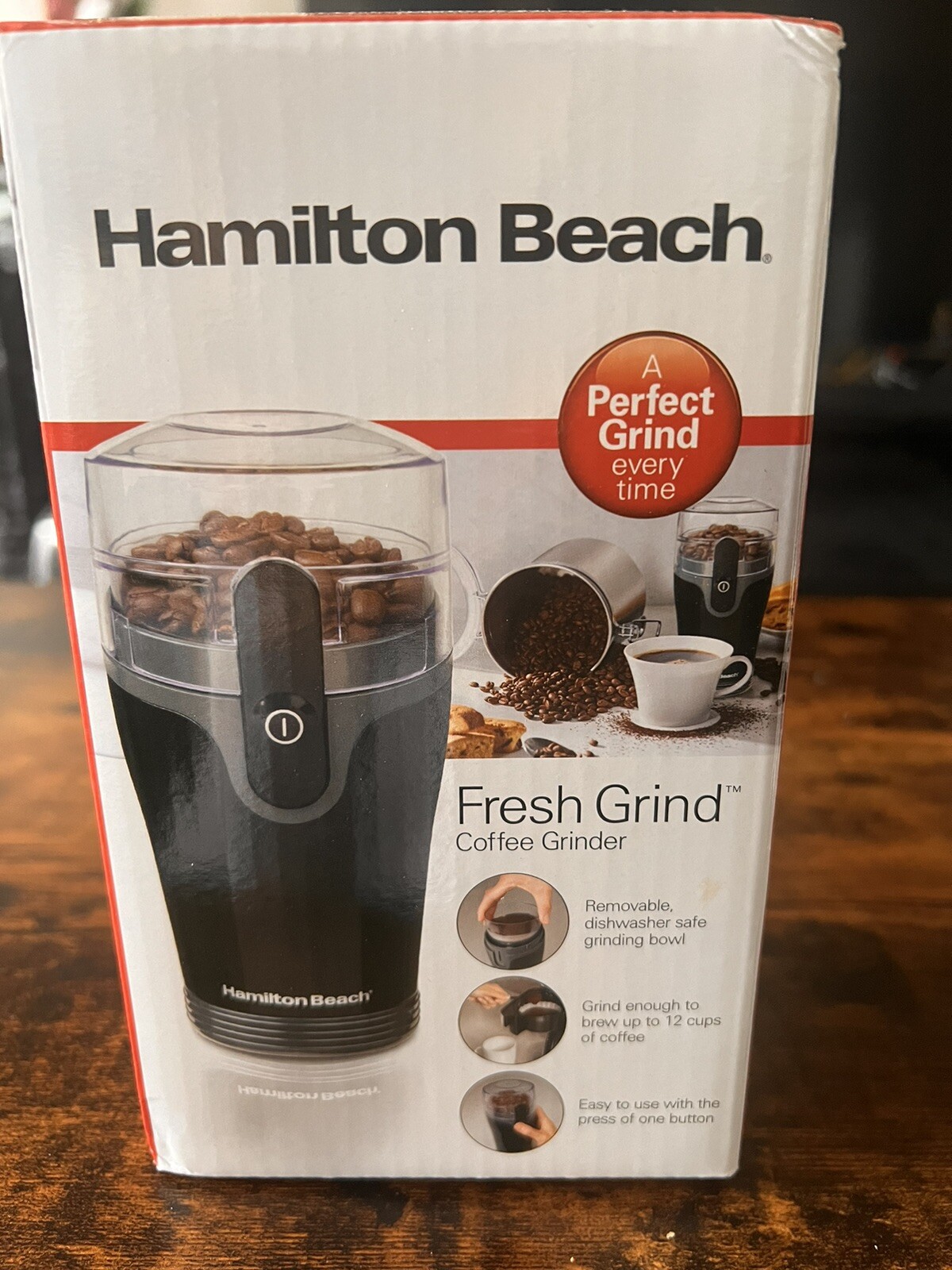 New Hamilton Beach Fresh Grind Electric Coffee Grinder for Beans