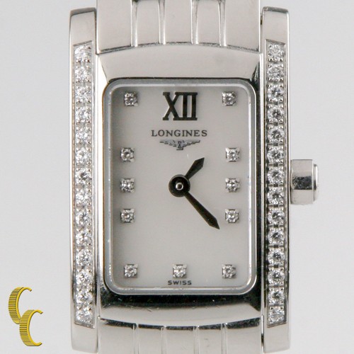Longines Orologio da donna al quarzo Dolce Vita in acciaio inossidabile  quadrante e lunetta con diamanti | eBay