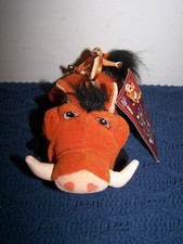 DISNEY LION KING PLUSH PUMBAA W/RIDING PVC TIMON FIGURE HASBRO 2002 W/TAG