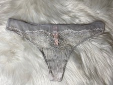 Victoria s Secret Dream Angel Lace Thong - M - Light Gray