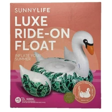 Sunny Life Luxe Ride-On Float The Banana Palm Swan