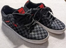 Vans Old Skool Off The Wall Checker Board Black, Gray  Red Youth Size 6
