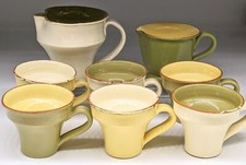 Vietri Cucina Fresca Coffee Mugs and Creamer Pitcher Collection