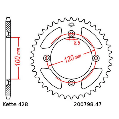 Conjunto de corrente adequado para Yamaha YZ 80 LC 93-01 corrente RK Fr 428 Hsb 118 Open R - Imagem 3 de 4