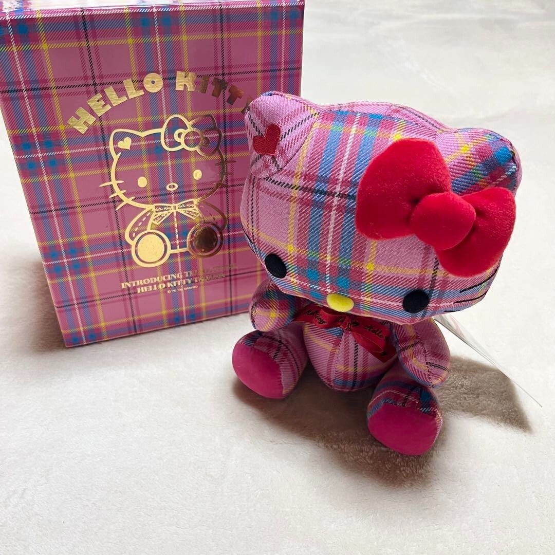 Hello Kitty 35th Anniversary tartan series Plush Toy 2009 Rare