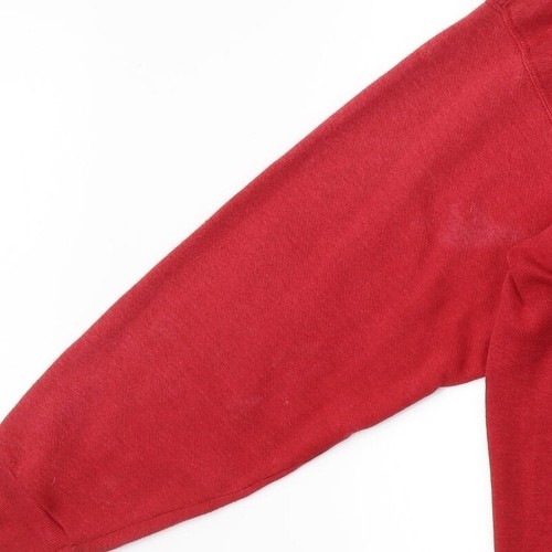 Olympus Mens Red Collared Cotton Blend Henley Jumper Size XL - Picture 9 of 12