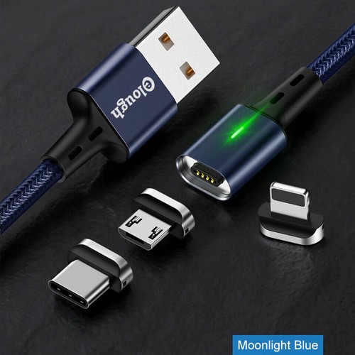 Elough E-Star Magnetic QC3.0 Quick Charge for iPhone USB C Micro USB Cable - Picture 13 of 14