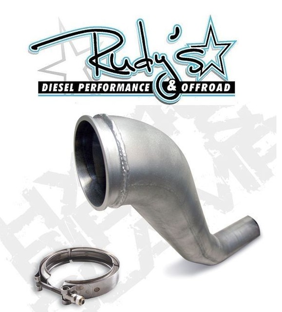 4" HX40 Downpipe With V Band Clamp For 9402 Dodge Cummins Diesel 5.9L