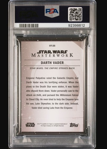 2022 Star Wars Masterwork Darth Vader Original Trilogy Poster #25 PSA 8 NM-MT - Picture 2 of 2