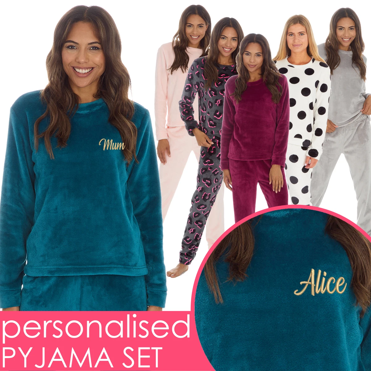 Personalised pyjama set clearance