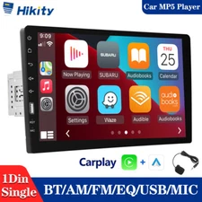 9" Single 1din Car Radio Stereo Apple/Andriod Carplay Touch Screen BT AM FM +MIC