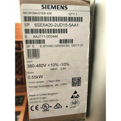 6SE6420-2AB12-5AA1 SIEMENS MICROMASTER 420 Built-in Class 6SE6420-2AB12-5AA1 SIEMENS MICROMASTER 420 Built-in Class