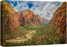 Wall26 - Canvas Print Wall Art - Aerial View of Zion National Park