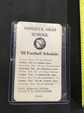 1929 Minerva High School Football Schedule 