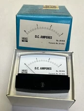GC ELECTRONICS,20918,PRECISION PANEL METER 0-3 DC AMPERES NOS
