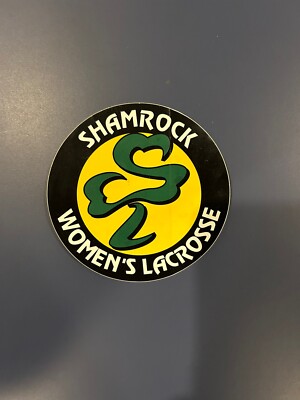 Shamrock Women s Lacrosse LAX Bumper Sticker Vintage Rare Laptop Water Bottle