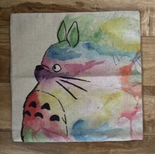[NEW] [VINTAGE] Anime My Neighbor Totoro Ghibli Watercolor Pillow Cover 17”