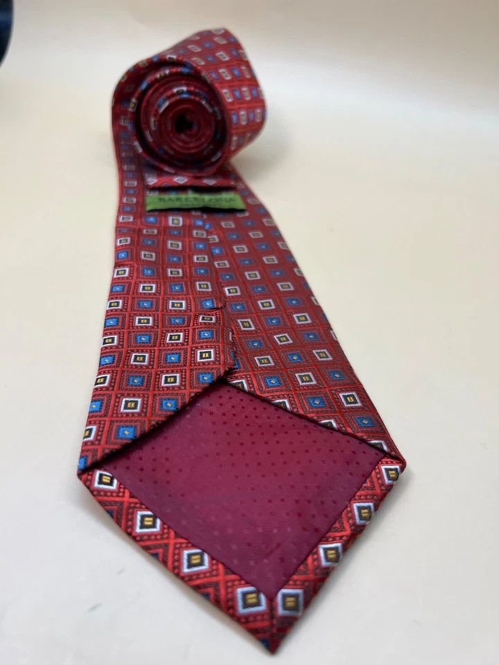 Corbata geométrica Barcelona Cravatte 58" x 4" Foto 3 de 4