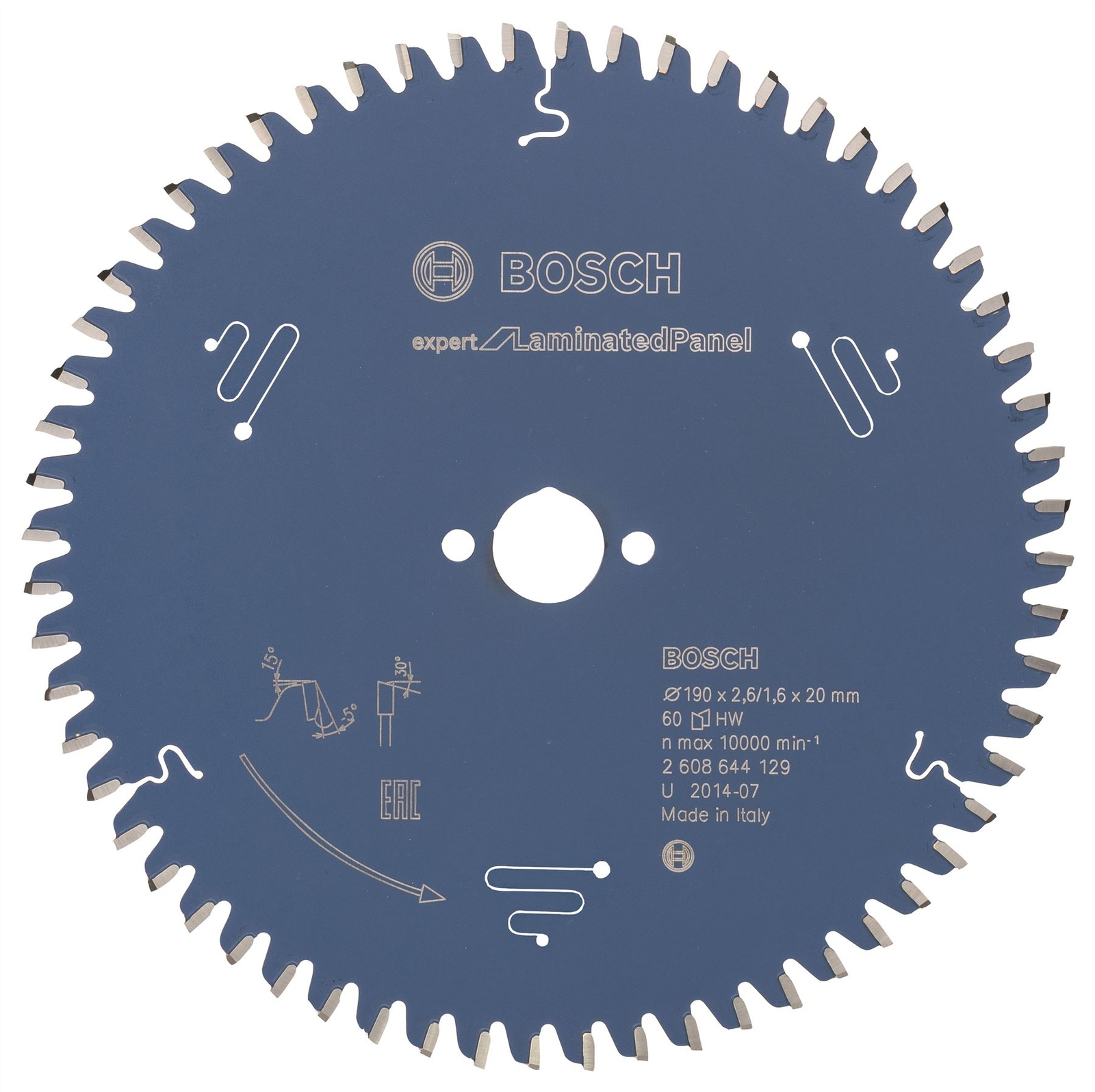 Bosch Circular saw blade Expert Laminated Panel 190x20x2,6 mm, 60 2608644129