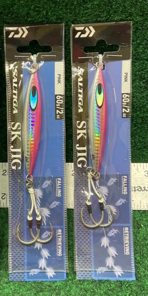 2 - Daiwa SA-SK60G01 Saltiga SK Slow Jigging Metal Jig Pink 60 gram/2 oz