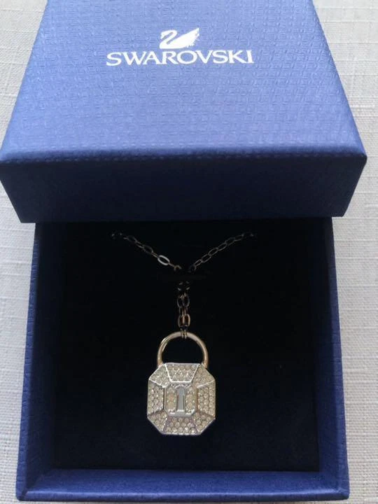 Swarovski lock hotsell necklace