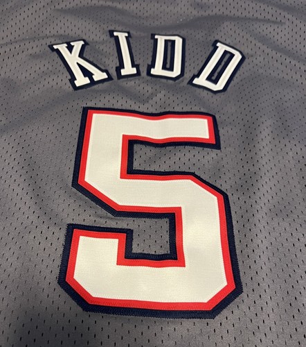 New Jersey Nets Jason Kidd Reebok Authentic Jersey Gray Alternate NBA 48 XL +2 - 第 6/6 張圖片
