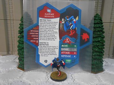 Heroscape Custom Clayface Dbl Sided Card & Figure DC Batman STAR Labs