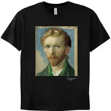 Unique Style Self Portrait Graphic on Black T-Shirt