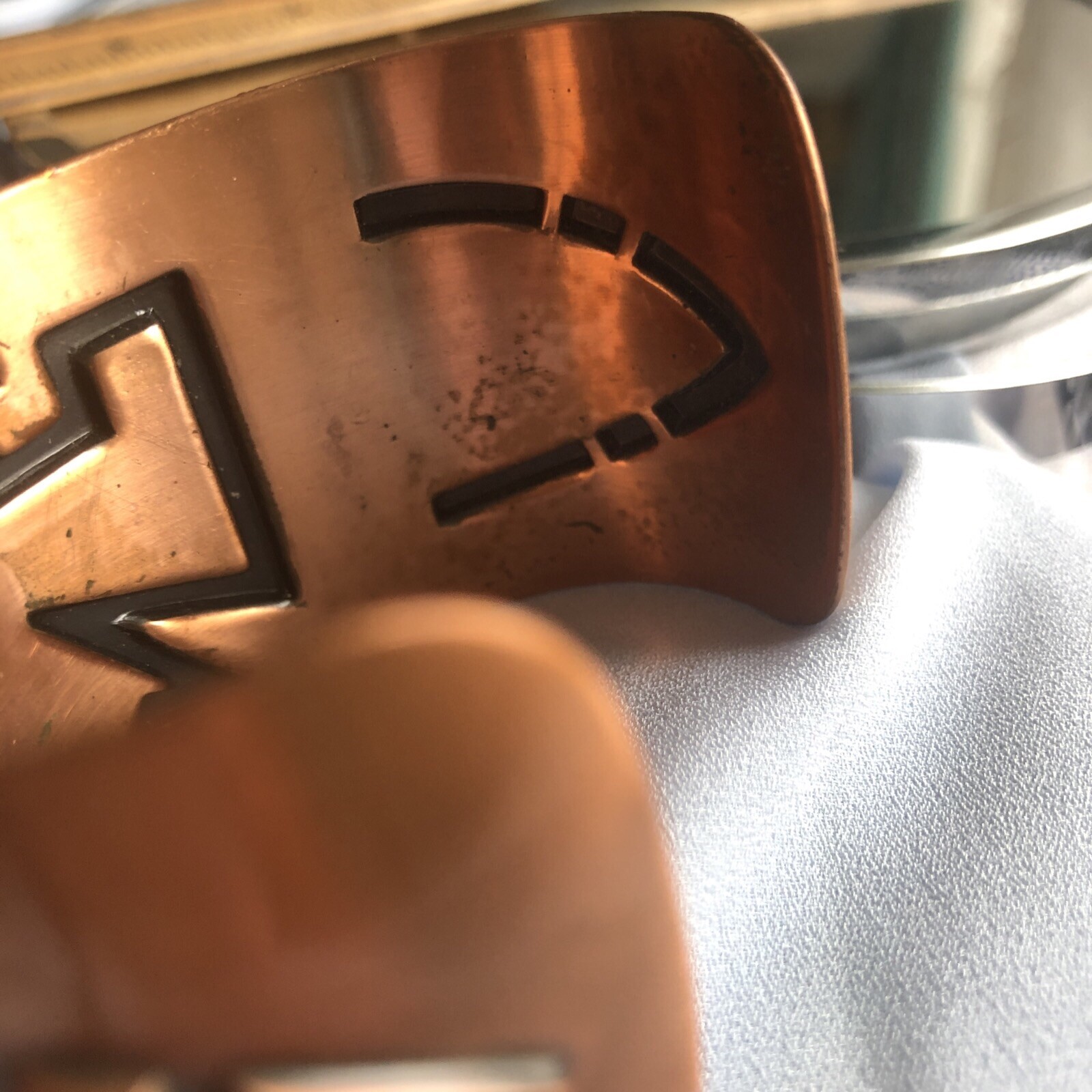 Vintage Solid Copper Southwest Native American Tr… - image 5