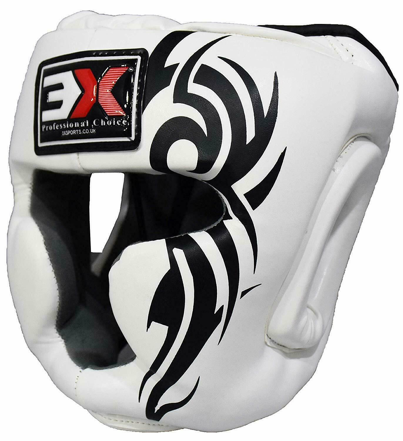 3X Sports Kids Synthetic Leather Boxing Head Guard MMA Helmet Martial