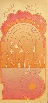 Groovy Bicentennial Hollywood Bowl Summer Festival Flyer- LA Philharmonic. Bx01