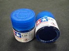 Tamiya "Mini" Acrylic model paint - X-23 81523 Clear Blue (transparent gloss)