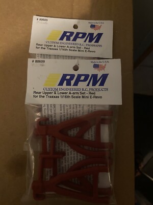 Rear Upper and Lower A-Arms, Red Rpm1/16 E-Revo