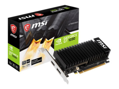 MSI GeForce GT 1030 OC 4GB Passiv Dual Slot Low Profile Grafikkarte Display HDMI