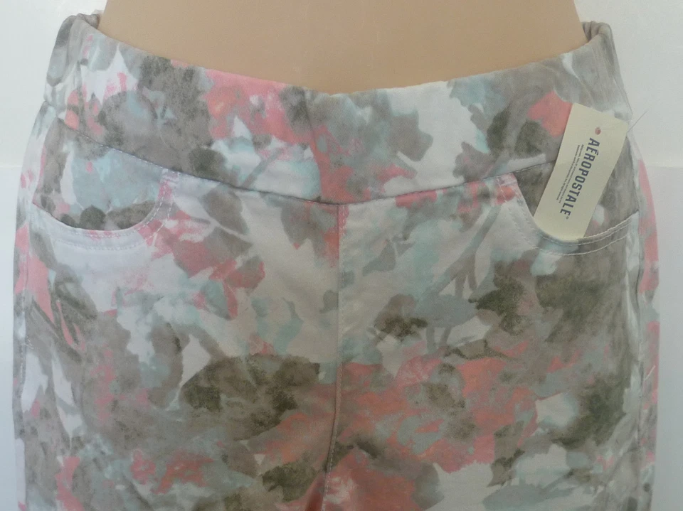 Womens AEROPOSTALE Bethany Mota Floral High-Waisted Jeggings NWT #1380 - Image 2 of 4