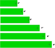 White Water Archery Fluorescent Neon Solid Green Arrow Wraps 15 Pc Length Width