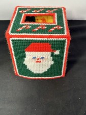 Handmade Plastic Canvas Christmas Tissue Box Cover