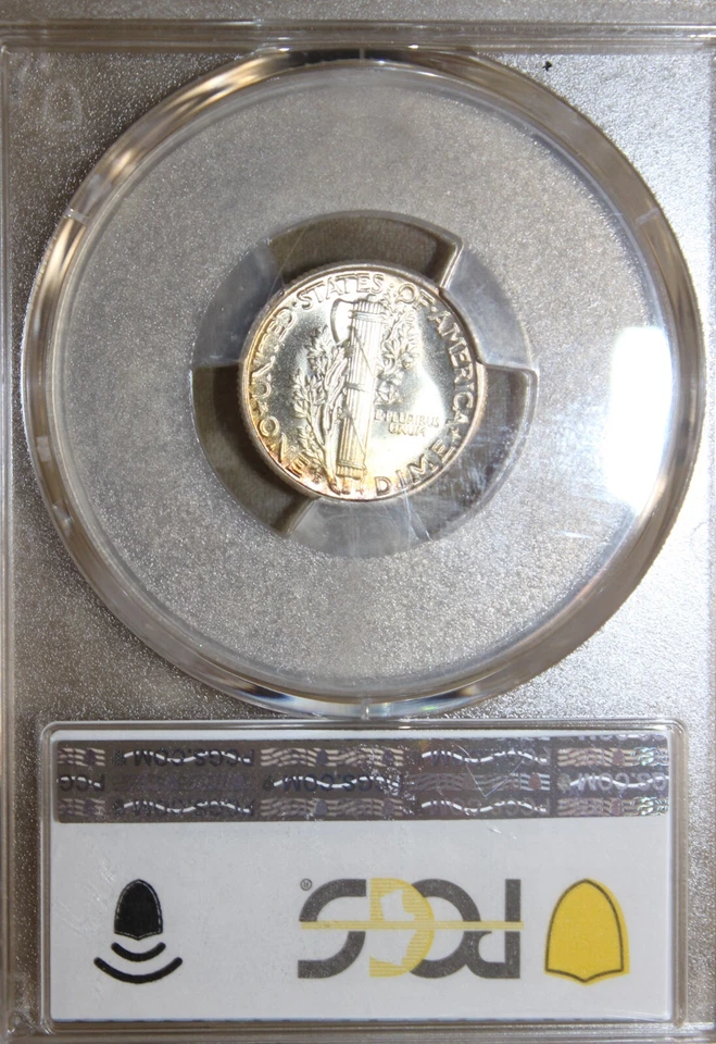 Moneda de diez centavos Mercury 1934-D MS66FB, GRADUACIÓN PROFESIONAL 47855963 Foto 4 de 4